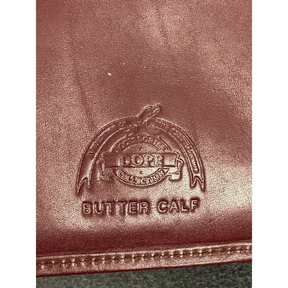 Dopp Collection Butter Soft Calf Leather Wallet Passport Billfold Oxblood Red